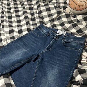 Paper Denim & Cloth Dark Blue Straight Leg Jeans